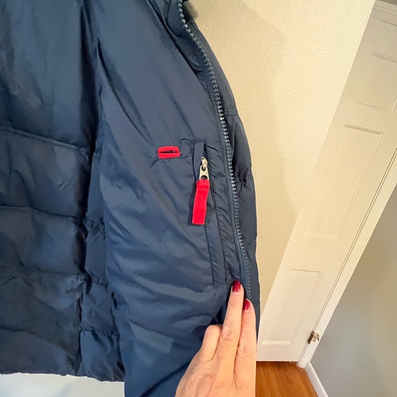 Lands End Men’s Expedition Winter Down Puffer Jacket Navy Blue Size Med Goose - Picture 6 of 8